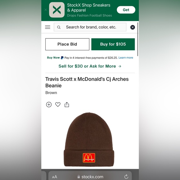 Cactus Jack Mcdonald’s Beanie - Picture 3 of 6